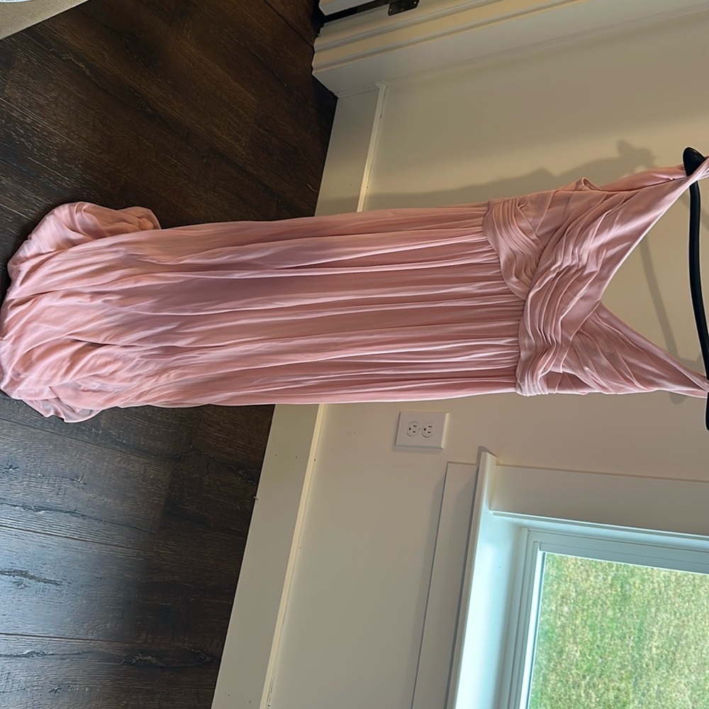 Long Mesh Dress with Cowl Back Detail